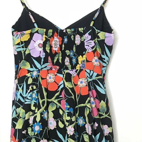 J. Crew Sz 0 Ruffle Dress Liberty Spaghetti Strap - Picture 7 of 7